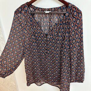 NWT - Liz Claiborne Women's Peasant Blouse - Size Large